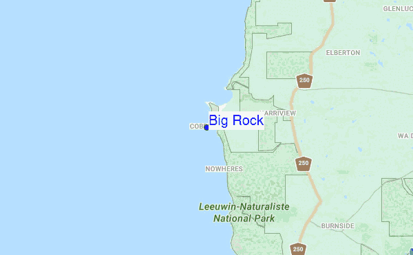 Big Rock location map