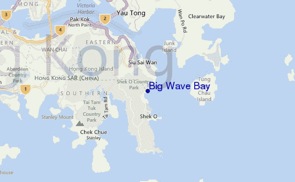 Big Wave Bay location map