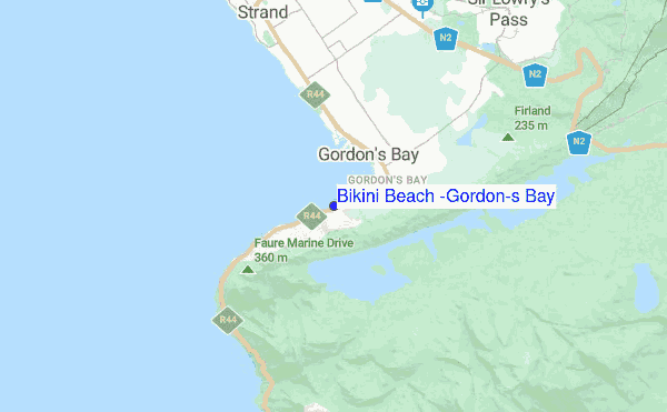 Bikini Beach (Gordon's Bay) location map