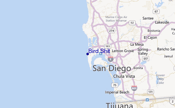 Bird Shit Location Map