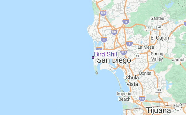 Bird Shit Location Map