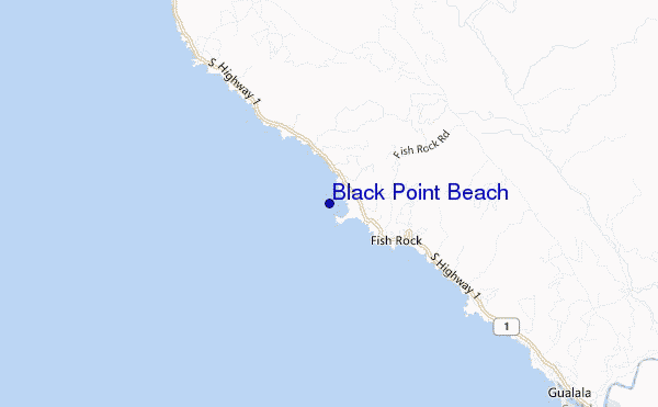 Black Point Beach location map