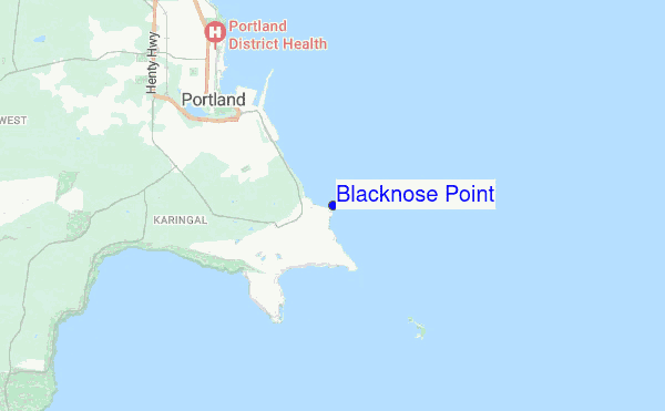 Blacknose Point location map