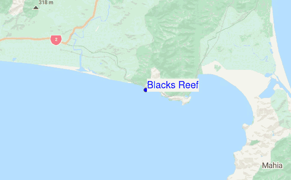 Blacks Reef location map