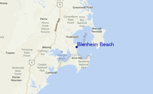 Blenheim Beach Location Map