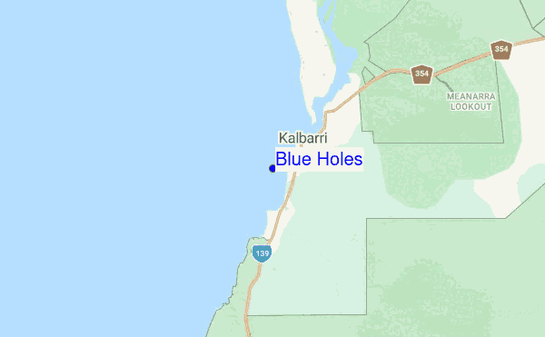 Blue Holes location map