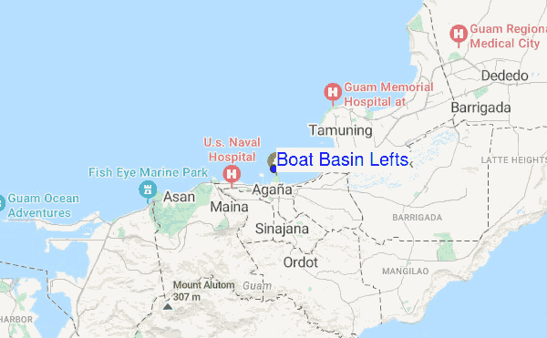 Boat Basin Lefts location map