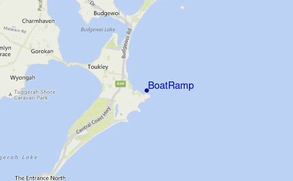 Boat Ramp location map