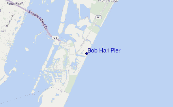 Bob Hall Pier location map