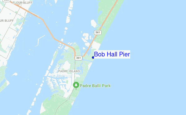 Bob Hall Pier location map