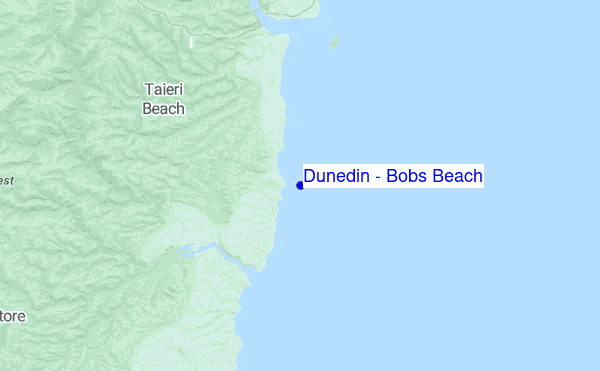 Dunedin - Bobs Beach location map