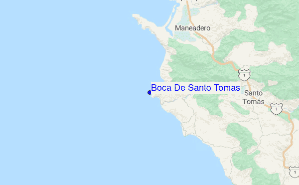 Boca De Santo Tomas Location Map