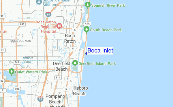 Boca Inlet location map