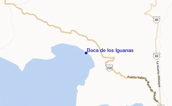 Boca de los Iguanas location map