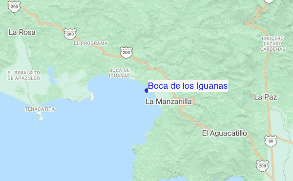 Boca de los Iguanas location map