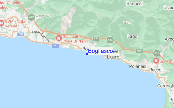 Bogliasco location map