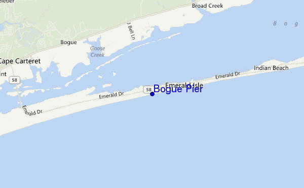 Bogue Pier location map
