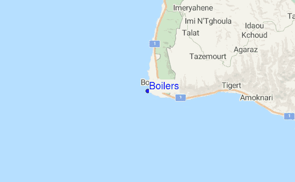 Boilers location map