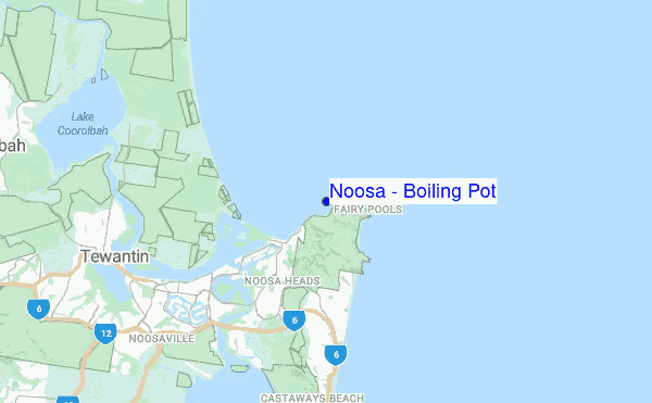 Noosa - Boiling Pot location map