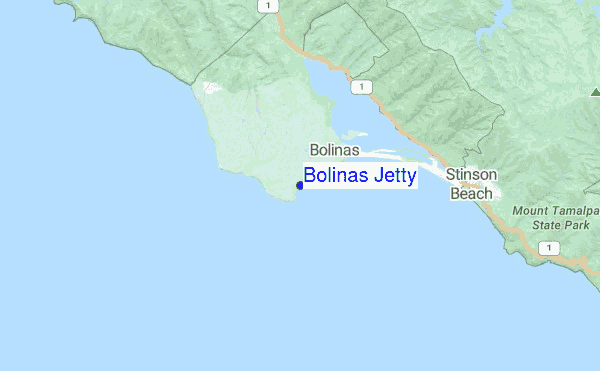 Bolinas Jetty location map