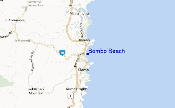Bombo Beach location map