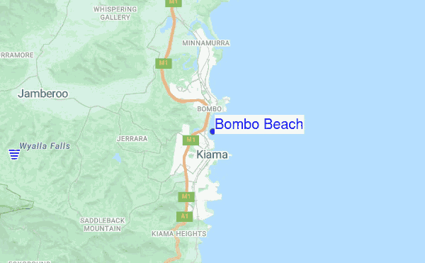 Bombo Beach location map