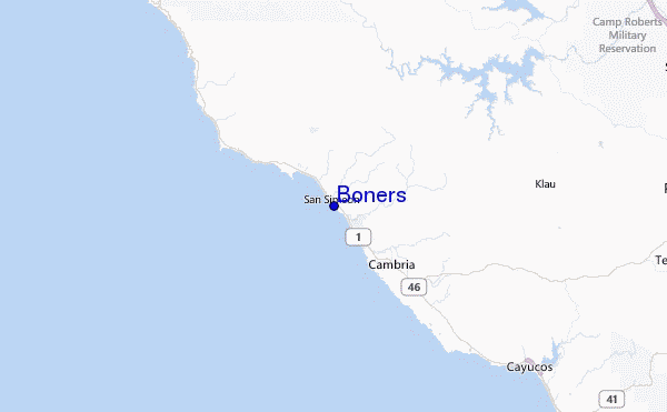Boners Location Map