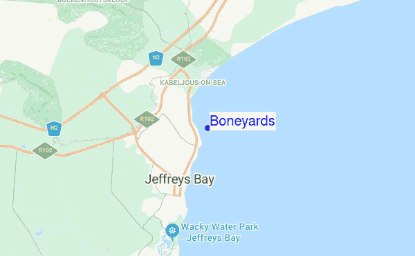 Boneyards location map