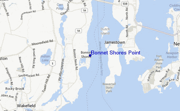 Bonnet Shores Point location map