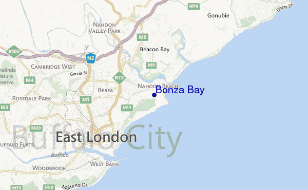 Bonza Bay location map