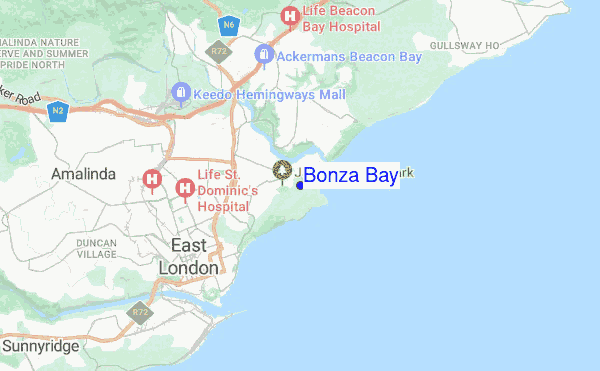 Bonza Bay location map