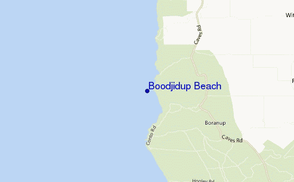 Boodjidup Beach location map