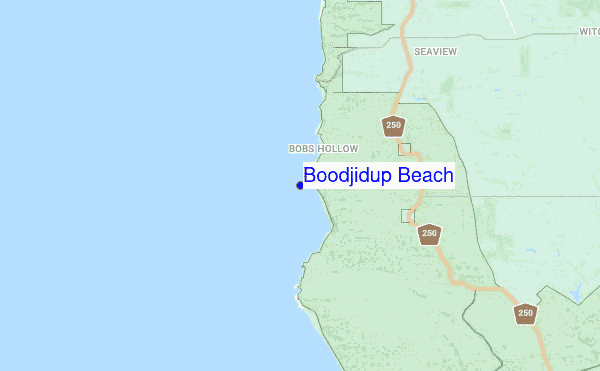 Boodjidup Beach location map