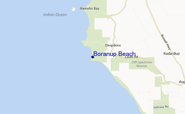 Boranup Beach location map