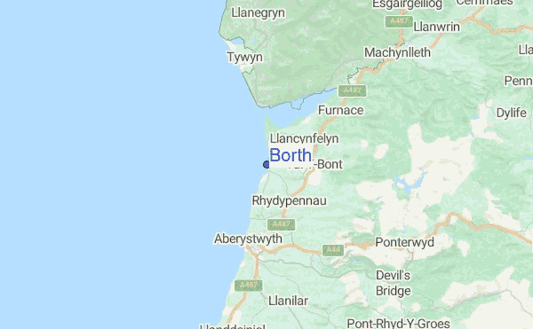 Borth Location Map