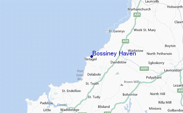 Bossiney Haven Location Map