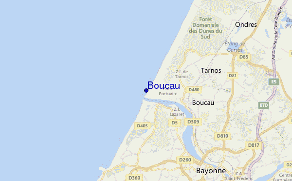 Boucau location map