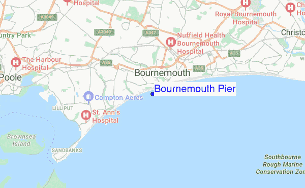 Bournemouth Pier location map