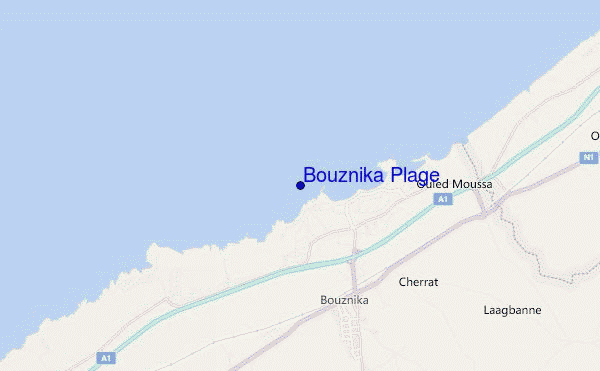 Bouznika Plage location map
