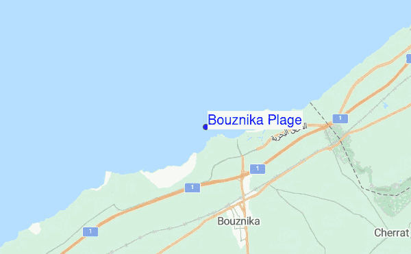 Bouznika Plage location map