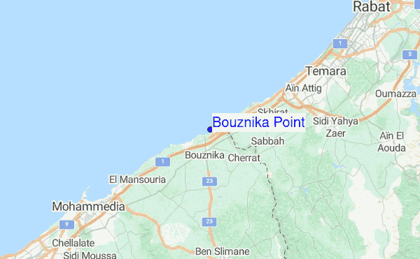 Bouznika Point Location Map