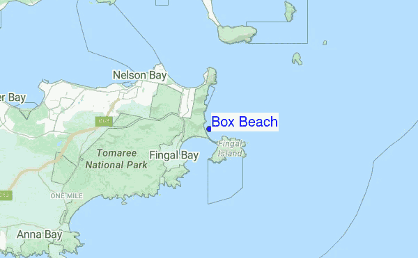 Box Beach location map