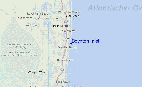 Boynton Inlet Location Map