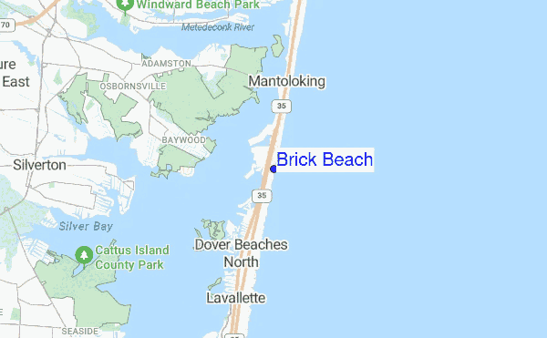 Brick Beach location map