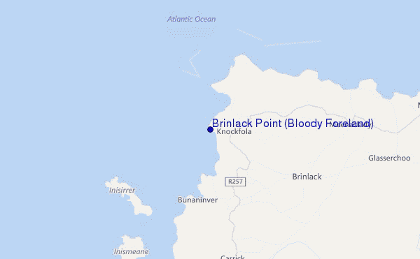 Brinlack Point (Bloody Foreland) location map