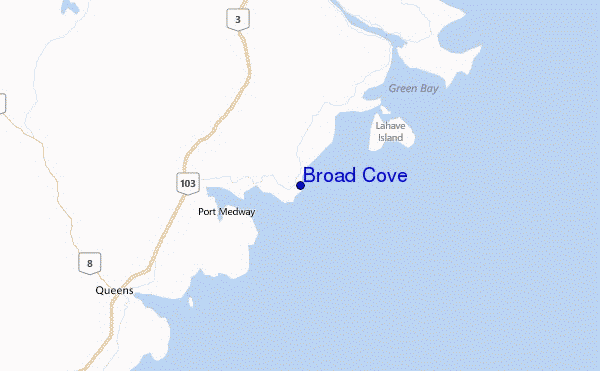 Broad Cove Location Map