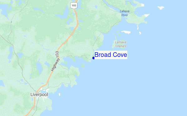 Broad Cove Location Map