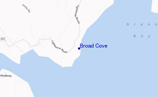Broad Cove location map