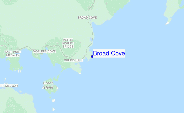 Broad Cove location map