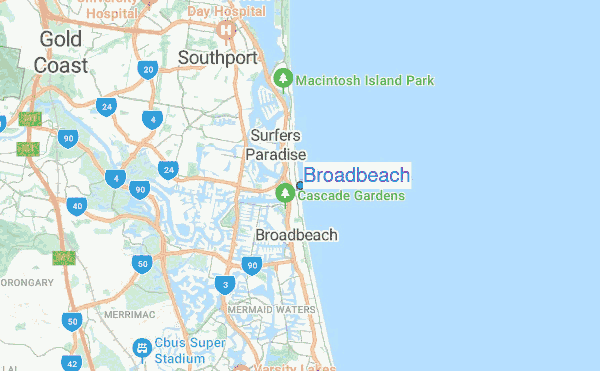 broadbeach surf forecast and surf reports (qld - gold